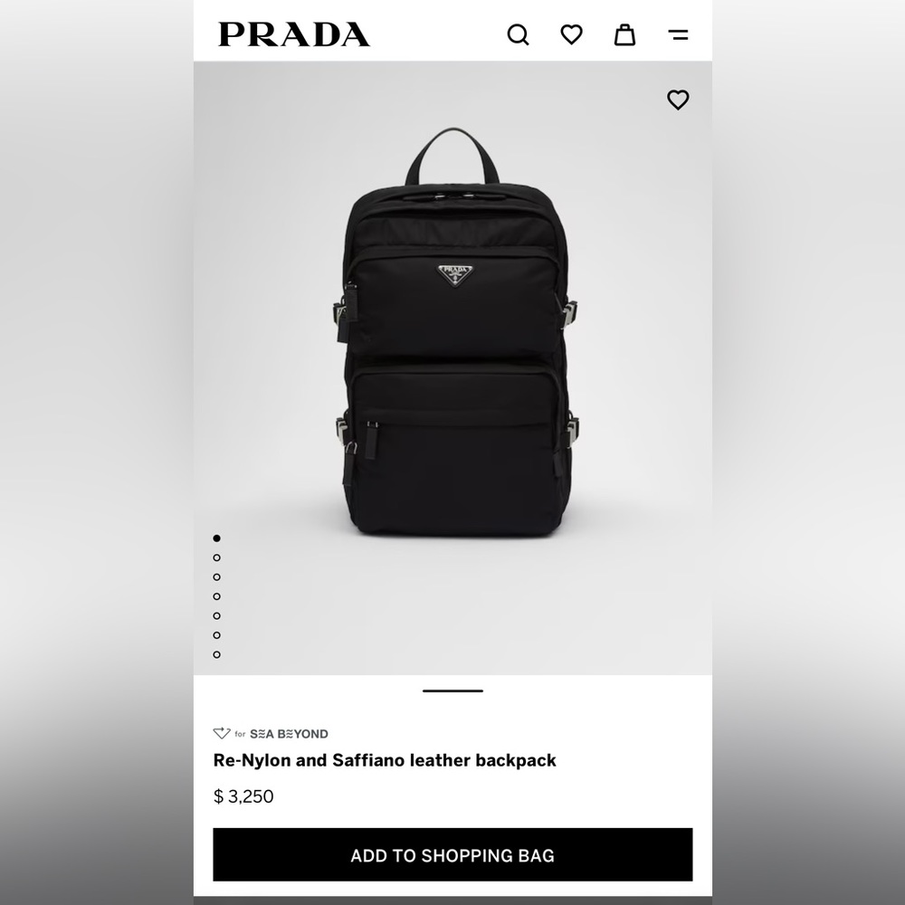 Prada backpack Re-Nylon and Saffiano leather - Picture 6 of 6